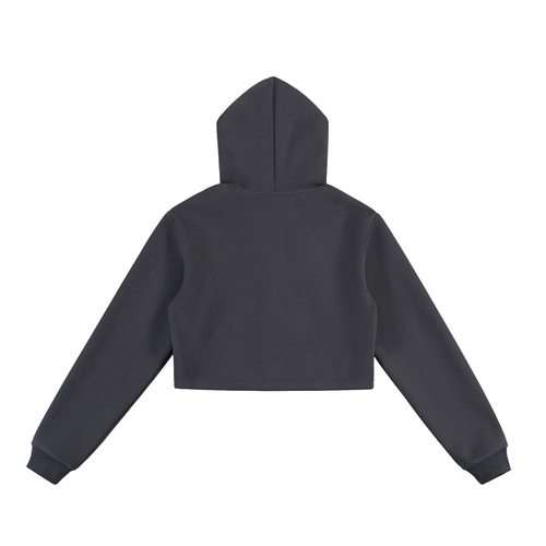Essential Cropped Zip Hoodie