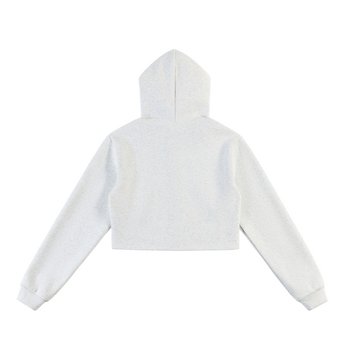 Essential Cropped Zip Hoodie