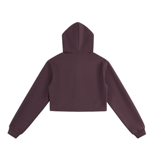 Essential Cropped Zip Hoodie