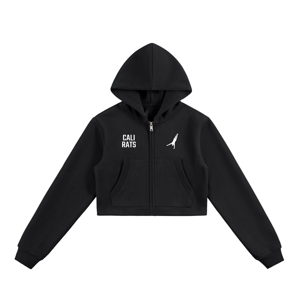 Essential Cropped Zip Hoodie